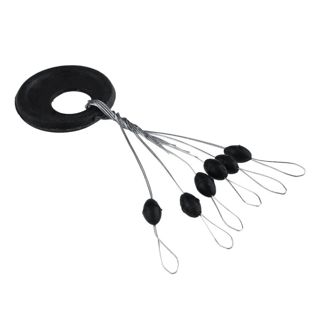 Fly Fishing Set - 600 個 100 グループセットゴムスペース豆オーバルストッパー釣り浮き用フライフィッシングアクセサリースピナー餌魚ツール