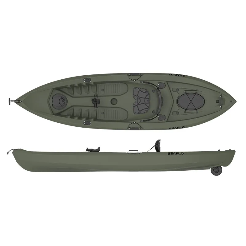 Fishing Equipment - Hdpe-プラスチック製のカヤック,フロントとリアの収納コンパートメントを備えたボート,釣り用,1人用,10フィート