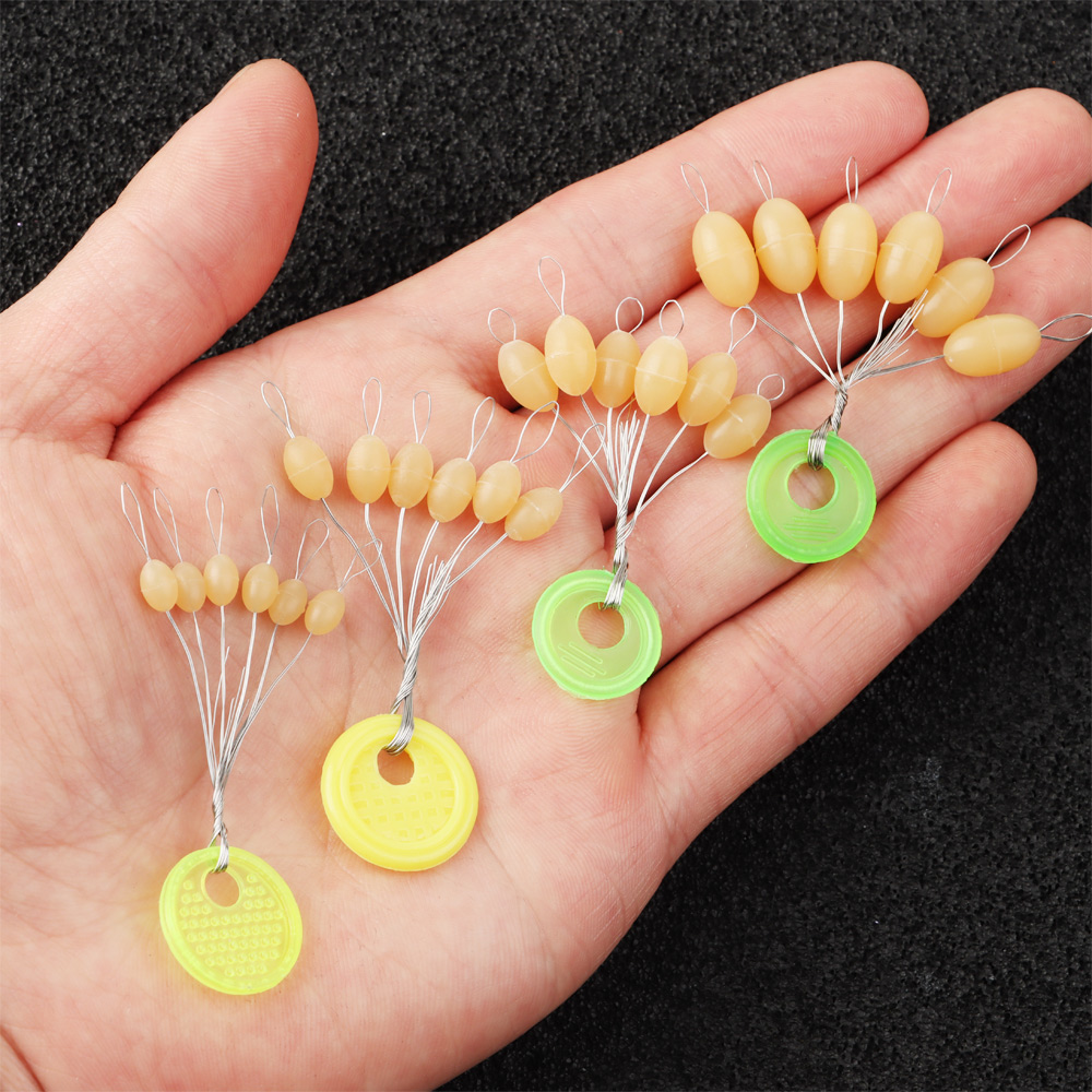 Fly Fishing Set - 60個10セットsmlビッグライン停止スペース豆釣具海鯉フライスポーツツールフロートナマズラウンドフロートボール