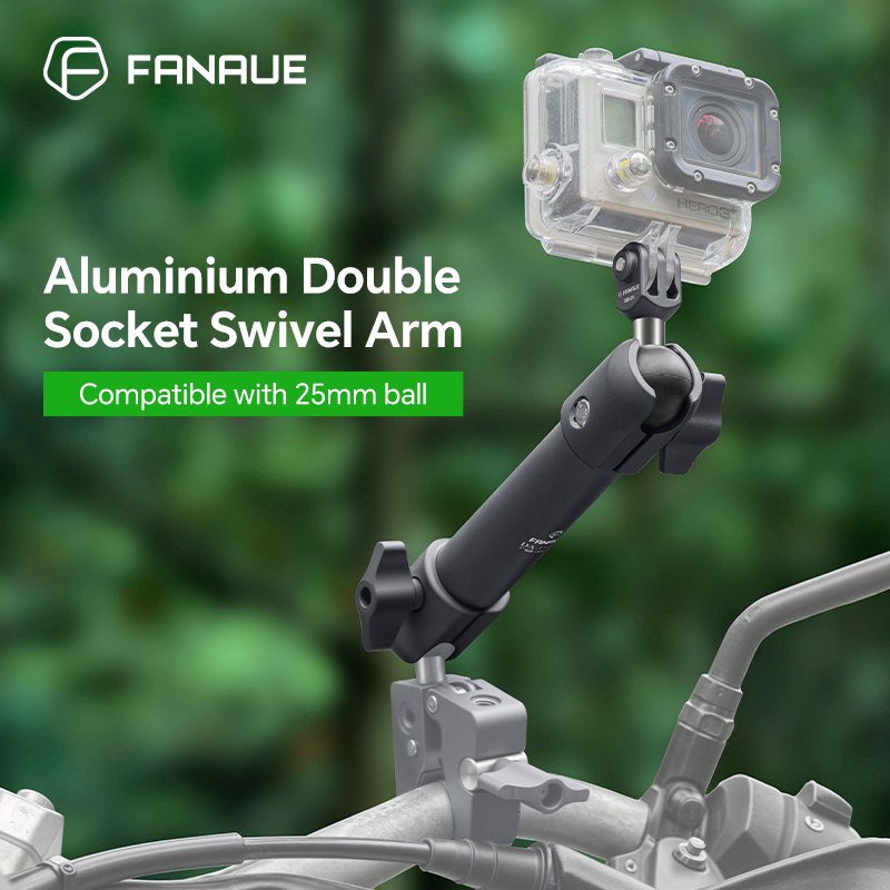 Rod Holder Fishing - FANAUE オートバイ電話ホルダーボールヘッド双方向回転コネクティングロッド 15 センチメートルサポート 25 ミリメートルボールヘッド