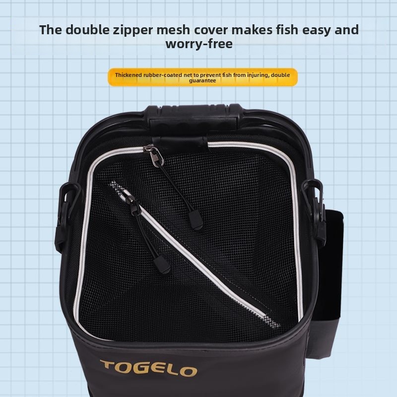 魚バケツ 新しい折りたたみ釣りバケツ 野生釣り用の特別な魚保 - Fishing Equipment のレビューと価格