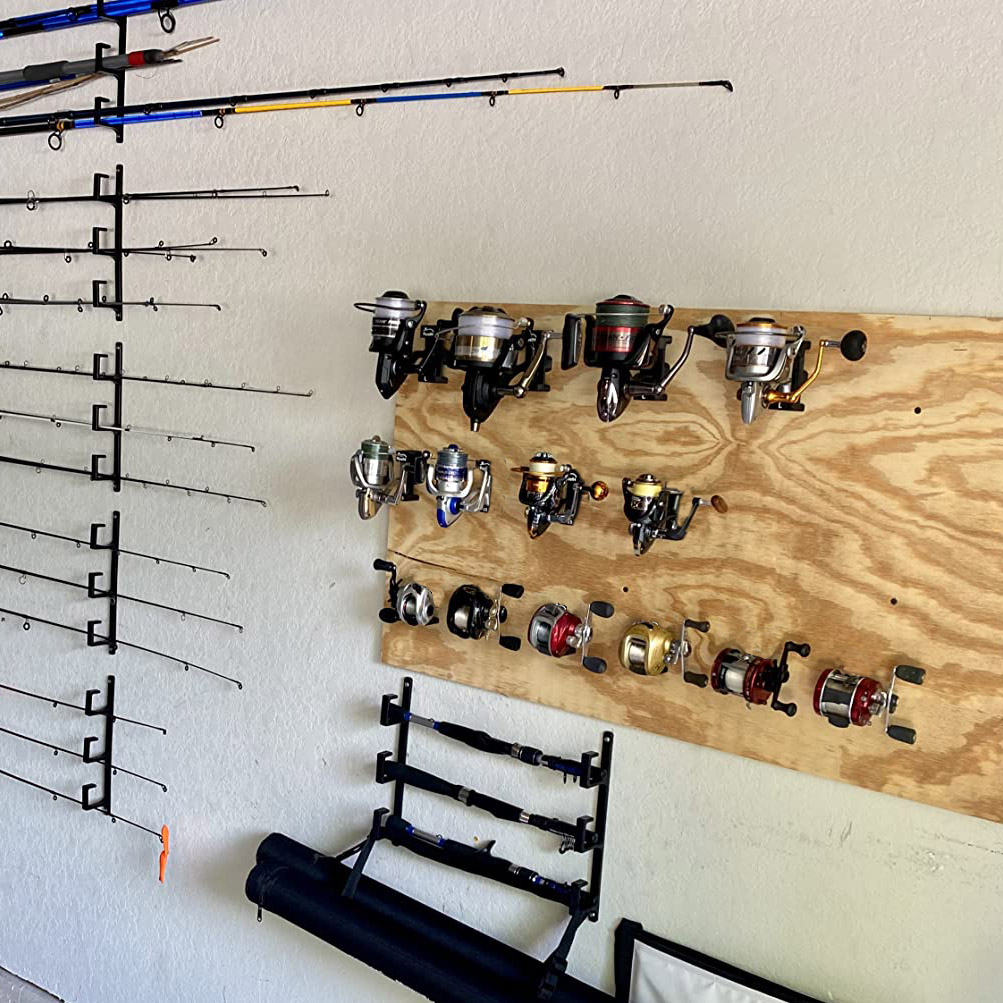 5個入り壁掛け釣りリールホルダー、ベイトキャスティング・フラ - Fly Fishing Set のレビューと価格