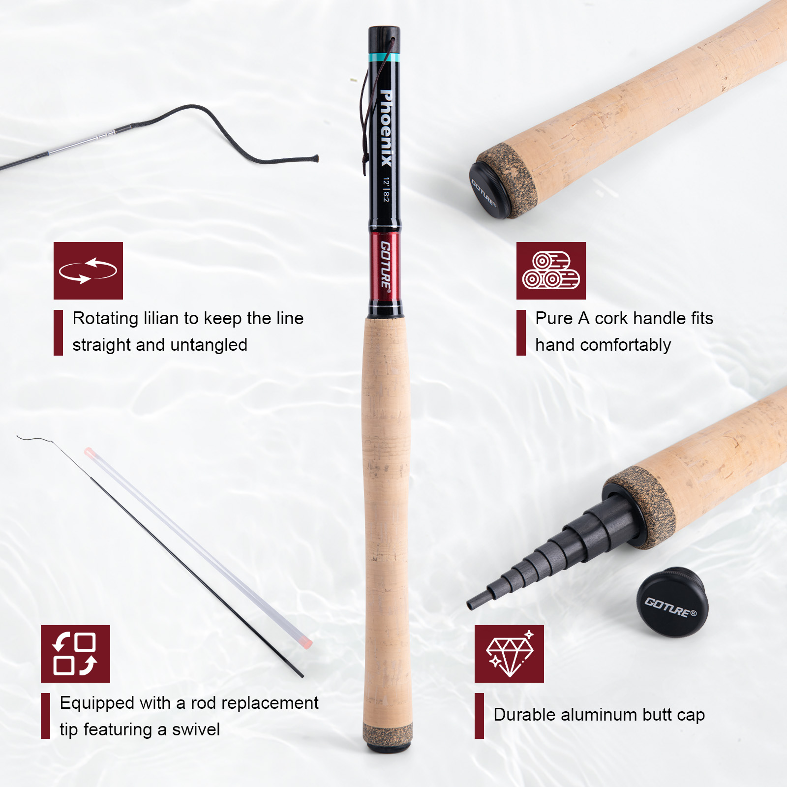 Goture 3.6m テンカラロッドセット、スペアチップセ - Fly Fishing Set のレビューと価格