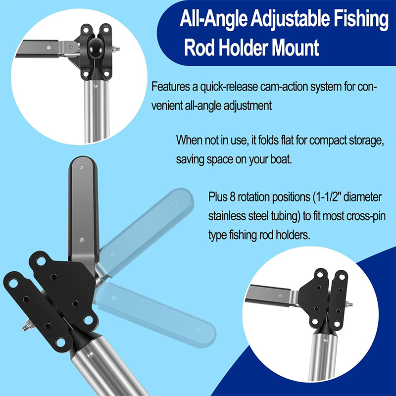 全角度調整可能な釣り竿ホルダーグリルマウント、マグマのすべて - Rod Holder Fishing のレビューと価格