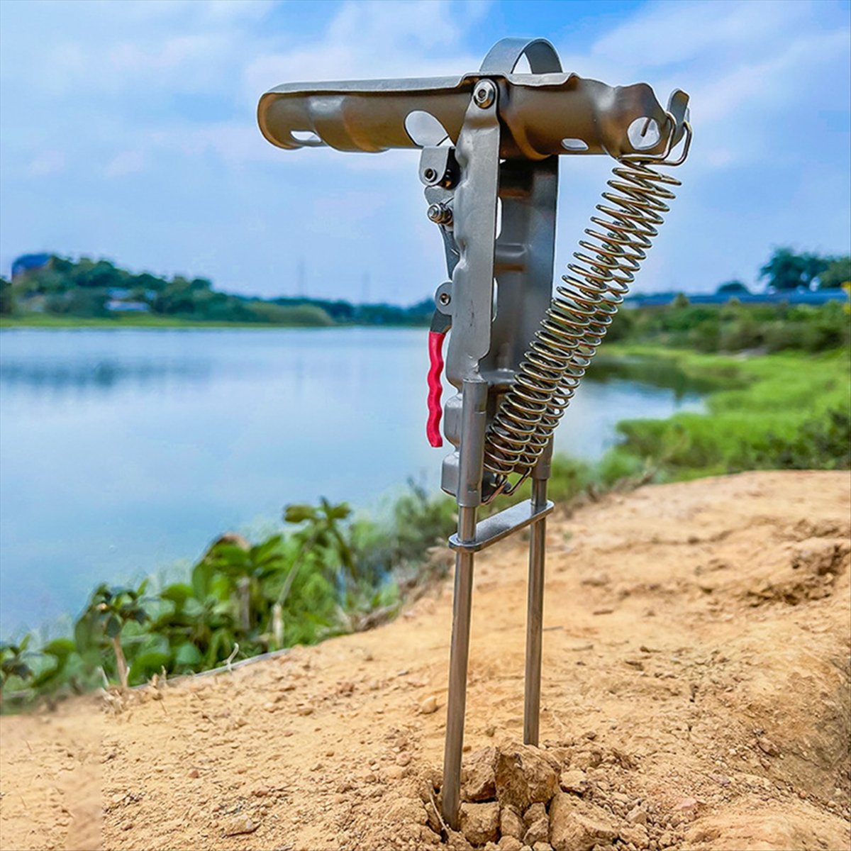 ABPF釣り竿用グランドホルダーベース、下向き自動竿立て、湖 - Rod Holder Fishing のレビューと価格