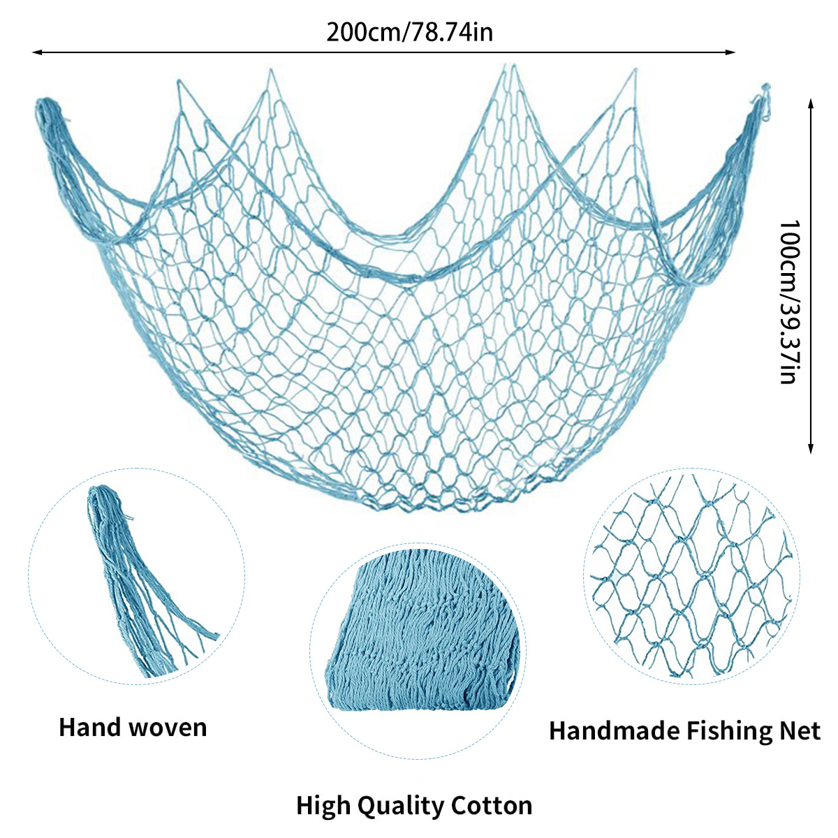 2 個の漁網壁掛け装飾品綿装飾漁網海をテーマにした航海誕生日 - Fishing Net のレビューと価格