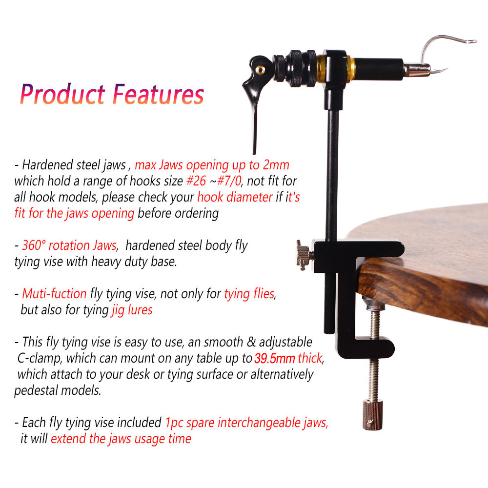 Bimoo-スチールフライヤー360 ° 回転Cプライヤー, - Fly Fishing Set のレビューと価格