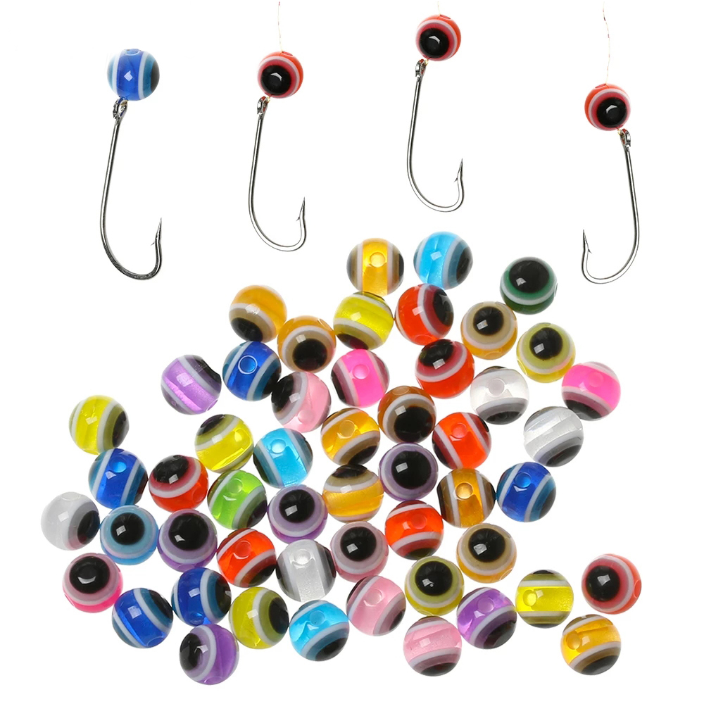 明るい魚眼釣りビーズ、アメリカのリグ税、リグ、混合色、diy - Fly Fishing Set のレビューと価格