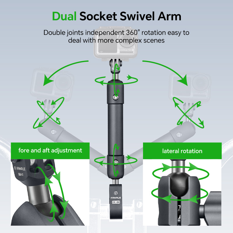 FANAUE オートバイ電話ホルダーボールヘッド双方向回転コ - Rod Holder Fishing のレビューと価格