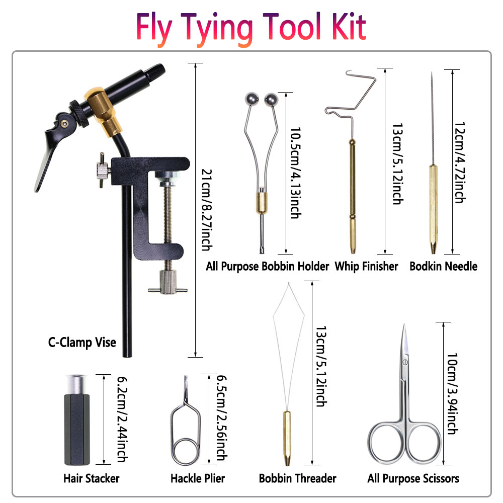 8個/セット 硬化鋼製Cクランプバイス フライタイイングツー - Fly Fishing Set のレビューと価格