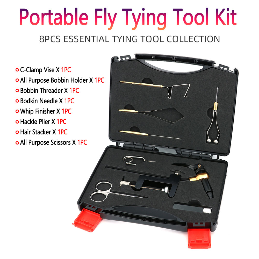 8個/セット 硬化鋼製Cクランプバイス フライタイイングツー - Fly Fishing Set のレビューと価格